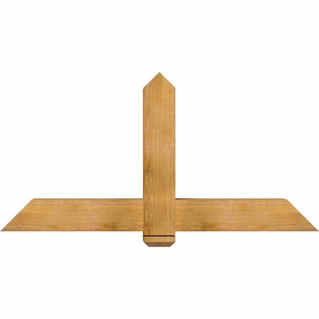 Ekena Millwork Eugene Rough Sawn Timber Gable Bracket, Western Red Cedar, 60"W x 30"H x 6"D x 6"F, 12/12 Pitch GBW060X30X0606EUG00RWR